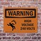 Signmission High Voltage 240 Volts With Symbol OSHA Warning Sign, Plastic, 14in W x 10in L, 2PK OS-2PACK-WS-P-1014-L-12175 - alternate 5